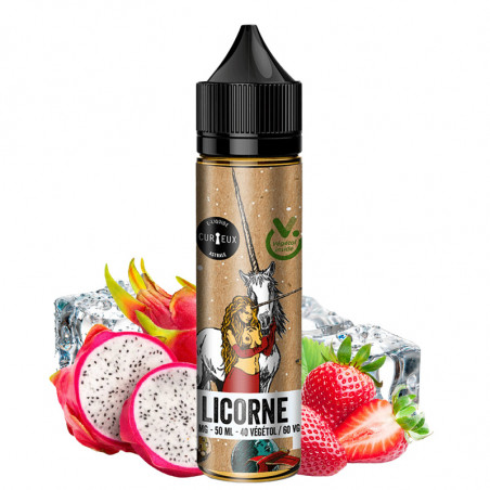 E-Liquid Licorne (Erdbeere & Drachenfrucht) - Shortfill Format Vegetol - Édition Astrale by Curieux | 50ml