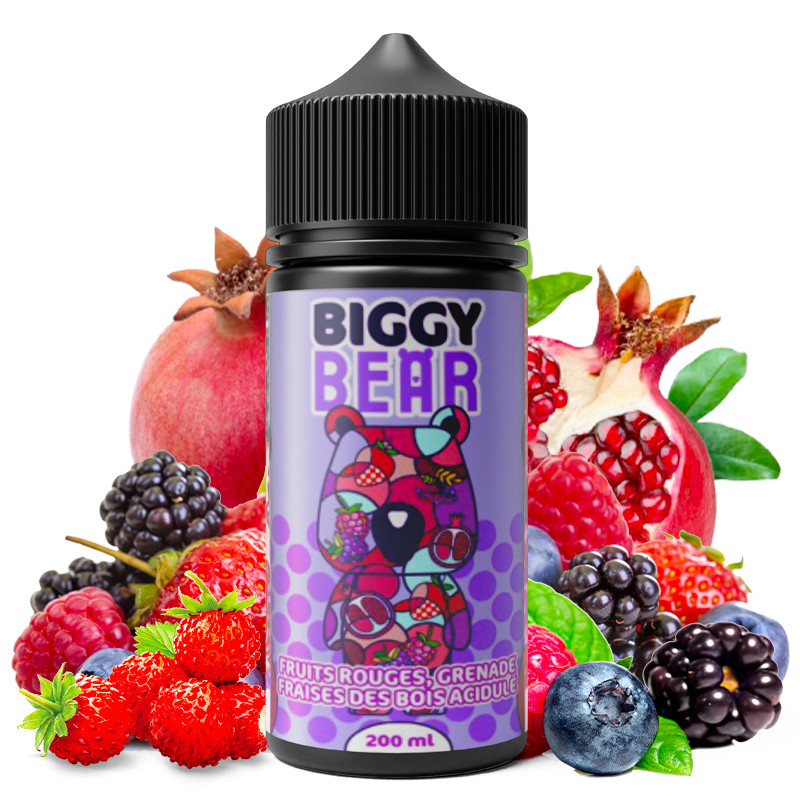 Fruits Rouges Grenade Fraise des Bois Acidulée - 200ml Liquid - von Biggy Bear Fruits Rouges Grenade Fraise des Bois Acidulée - 200ml Liquid - von Biggy Bear
