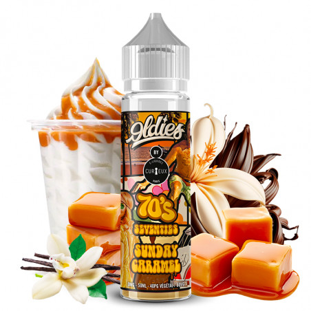 E-Liquid Seventies - 70'S ( Karamell-Eis) - Édition Oldies by Curieux | 50ml "Shortfill 70ml"