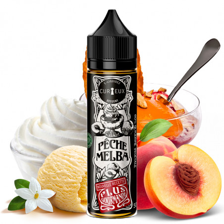 E-Liquid Pêche Melba (Eiscreme & Pfirsich) Édition Dessert by Curieux | 50ml "Shortfill 70ml"
