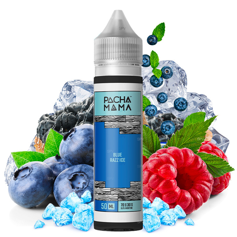 Blue Razz Ice - 50/60ml Shortfill - PACHA MAMA von Charlie's Chalk Dust - Liquid