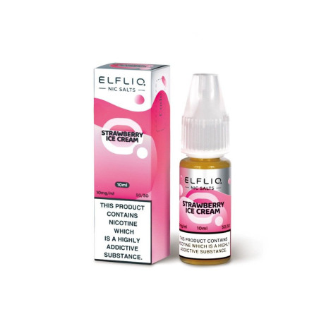 Strawberry Ice Cream - 10ml NikotinSalz - ElfLiq von Elfbar - Liquid - Red Vape