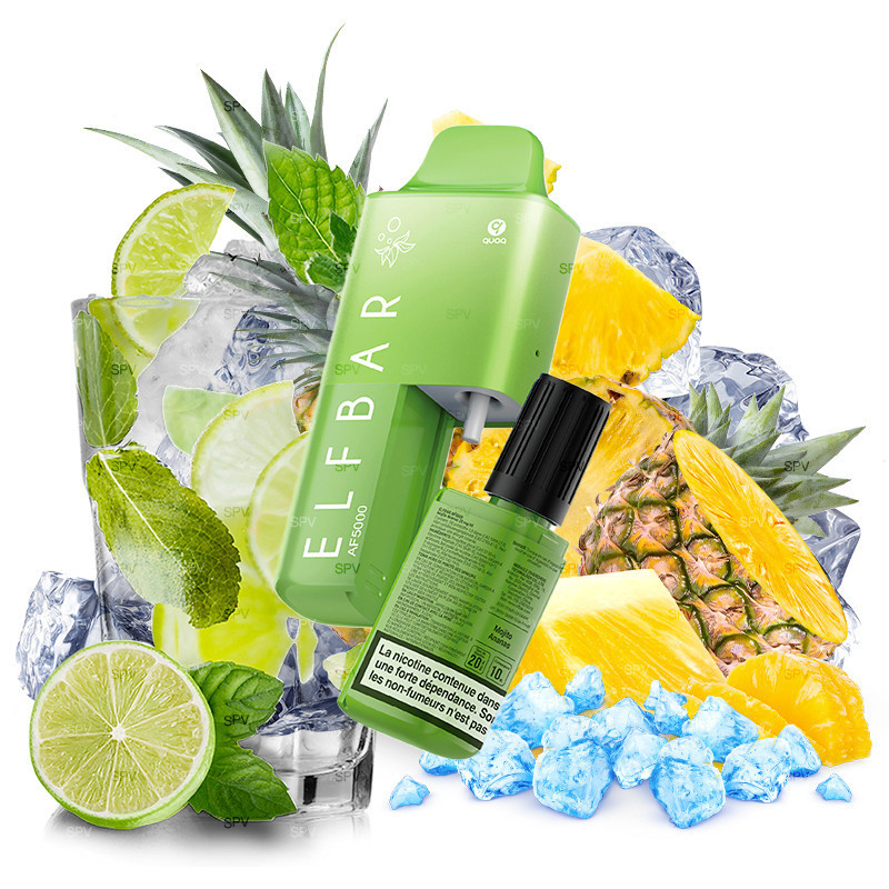 Elfbar - AF5000 - Kit - Pineapple Mojito (10ml Nachfüllbehälter/Liquid) Elfbar - AF5000 - Kit - Pineapple Mojito (10ml Nachfüllbehälter/Liquid)