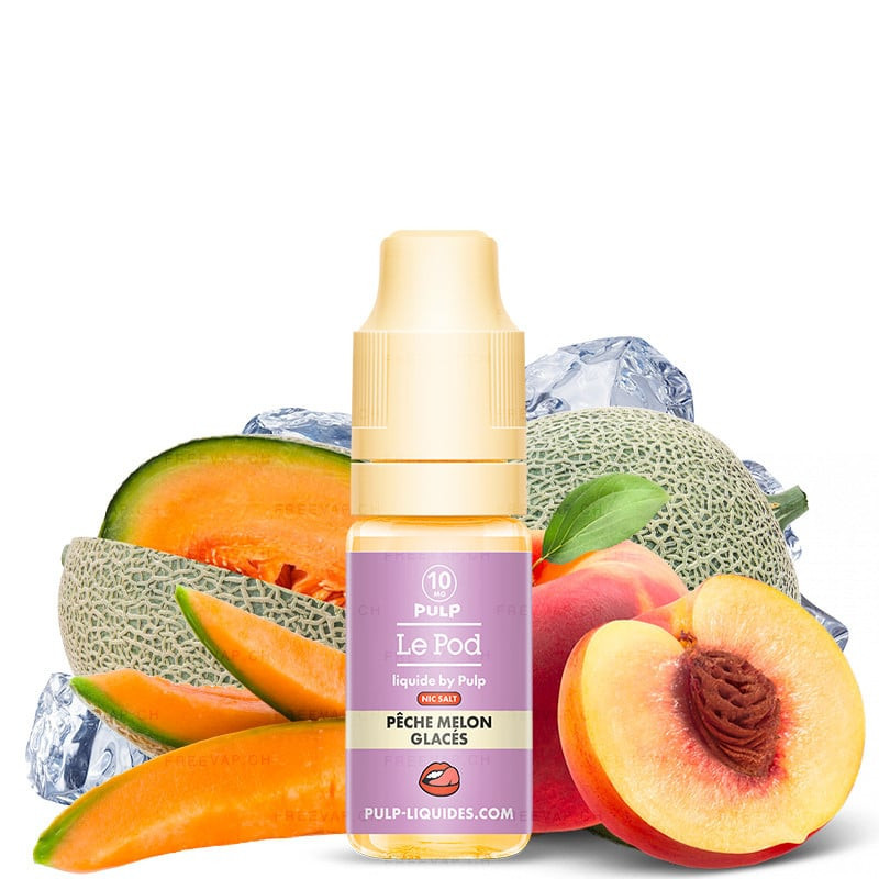 Pfirsich Melone Ice - 10ml NikotinSalze - Pod by Pulp - Liquid