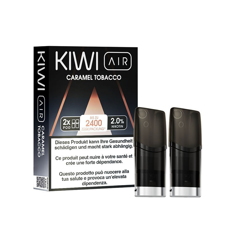 Pod-Kartuschen Kiwi Air - Caramel Tobacco - Kiwi Vapor (2 Stck.)