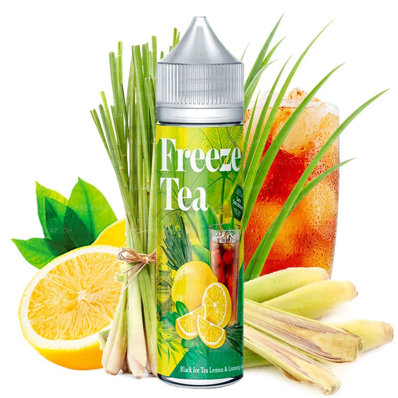 Black Ice Tea Lemon & lemongrass - 50/60ml Shortfill - FreezeTea Black Ice Tea Lemon & lemongrass - 50/60ml Shortfill - FreezeTea