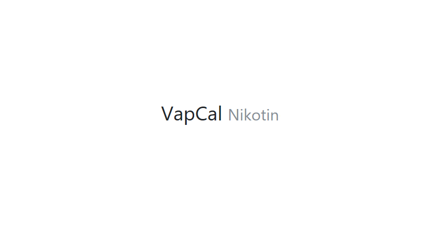 VapCal - der Nikotinrechner Online